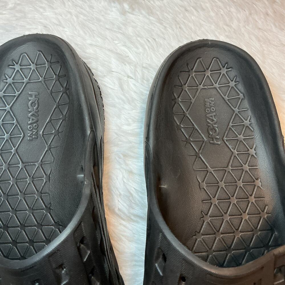 Hoka Mens Size 12 One One ora recovery sandals slides black - Picture 2 of 6
